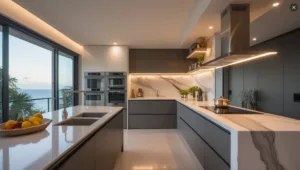 Ilha cozinha contemporânea