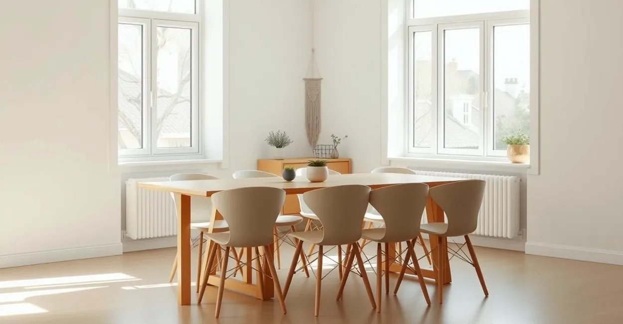 Um interior brilhante e minimalista em estilo escandinavo
