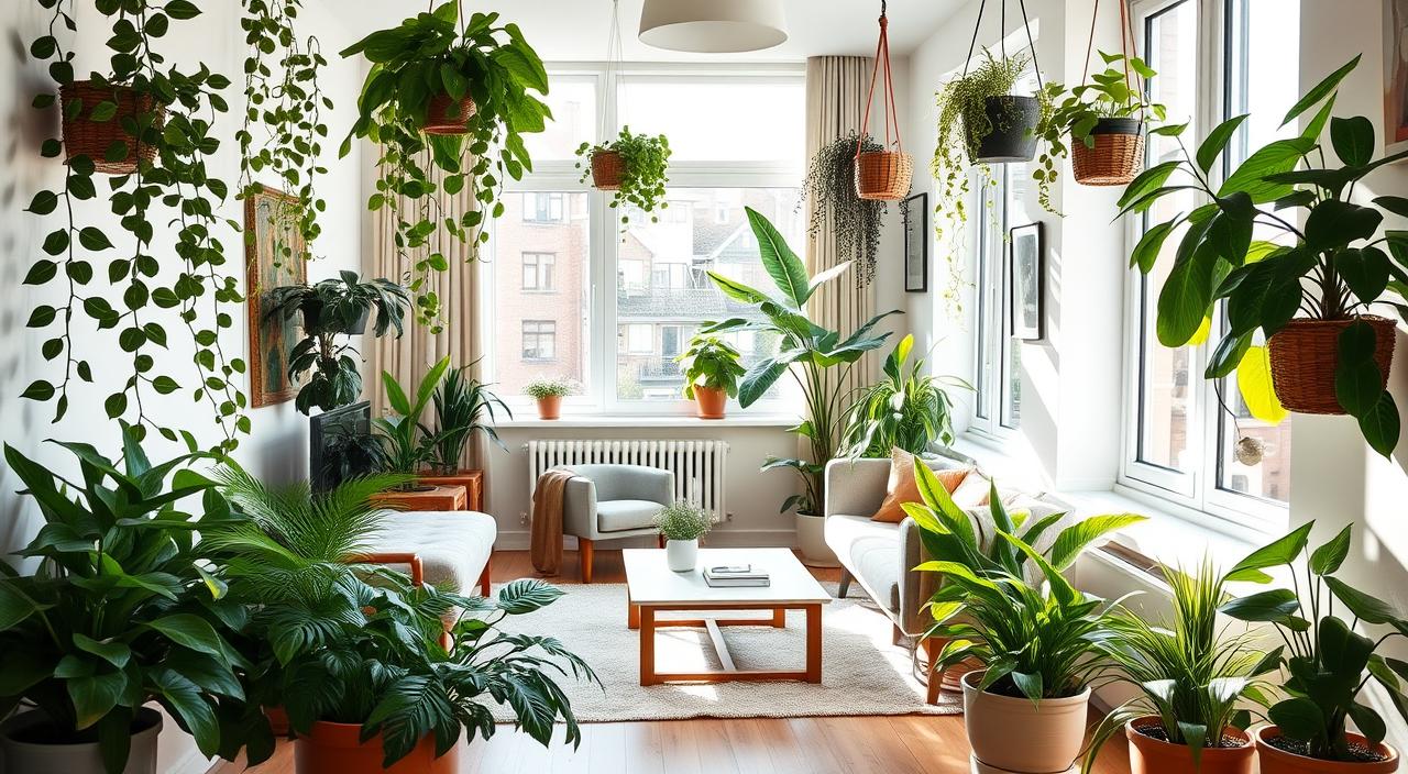 como decorar apartamentos pequenos com plantas