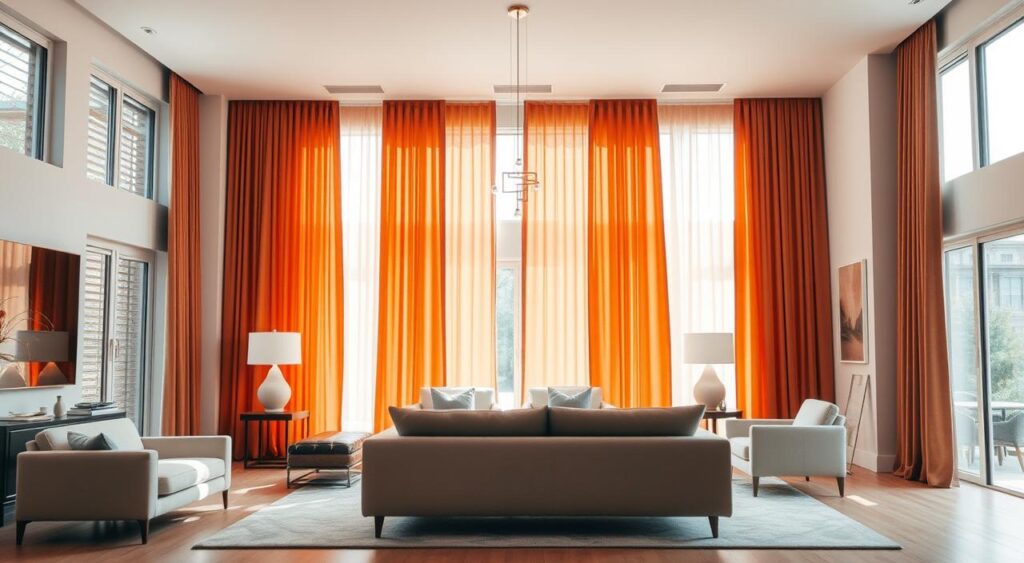 impacto das cores de cortinas na decoração da sala